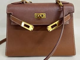 エルメスミニケリーの変色修理事例ビフォー