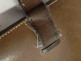 財布のステッチ修理事例ビフォー