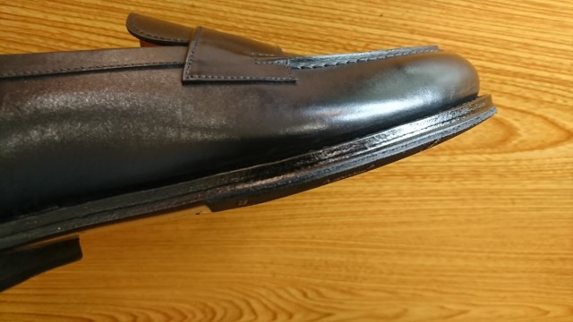 ハーフソール後の側面