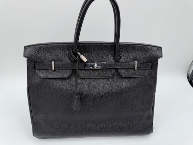 エルメスバーキンの 型崩れ 角擦れ 形補正と全体 染め直し　アフター