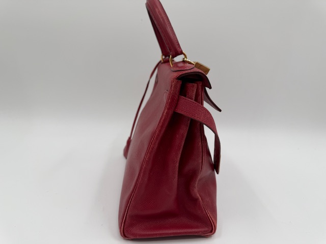 エルメス バッグ修理 ケリーの型崩れと擦り傷と色褪せのケア　ビフォー③