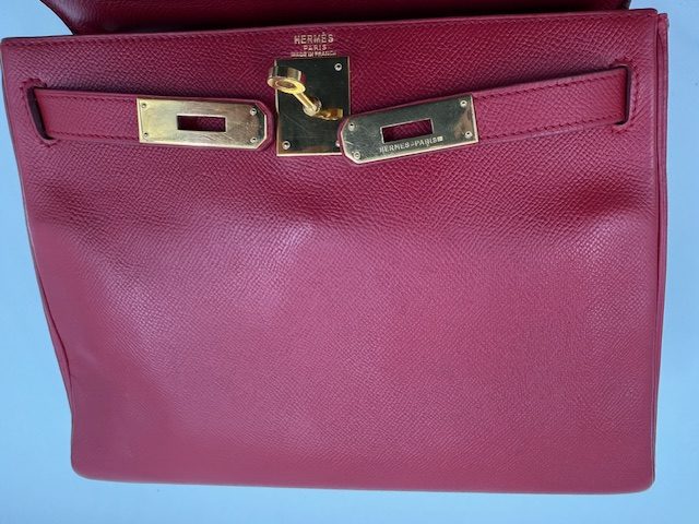 エルメス バッグ修理 ケリーの型崩れと擦り傷と色褪せのケア　アフター①